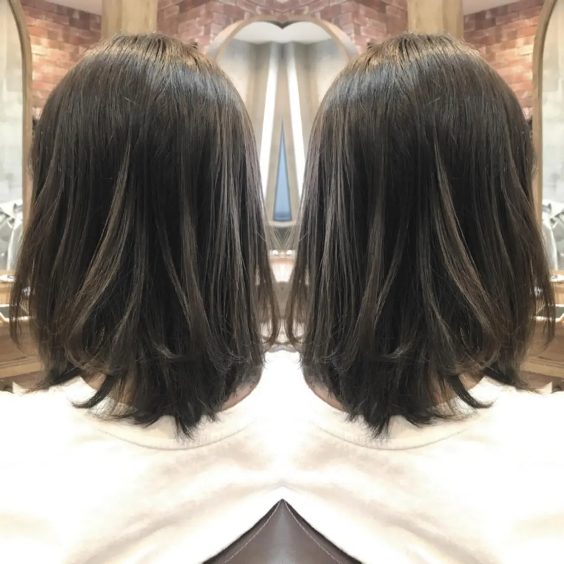 ミディアム カラー カット ヘアカラー トリートメント 重政 和樹のヘアスタイル