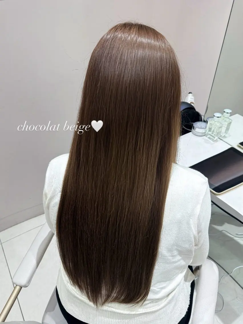ロング ヘアカラー トリートメント 艶髪/透明感カラー/ 縮毛矯正/三浦優心のヘアスタイル