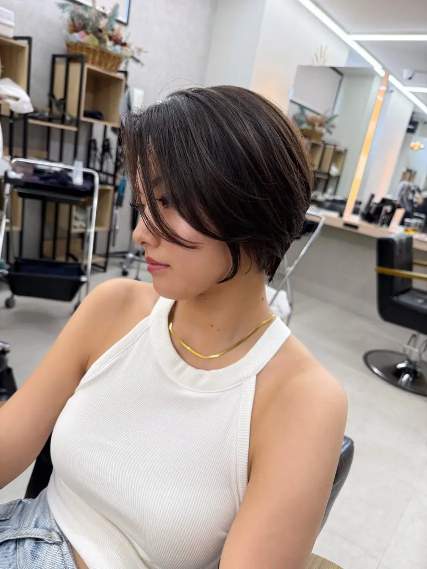 ショート カラー カット ヘアカラー トリートメント 𝐑𝐲𝐮𝐤𝐢 【店長】ALEAPのヘアスタイル
