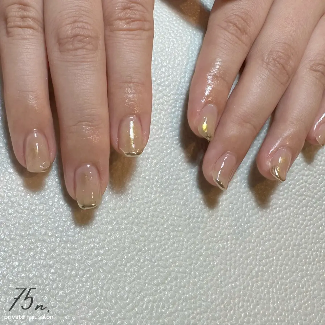 ネイル ニュアンスネイル ハンドネイル 75n. ナゴンのネイルデザイン
