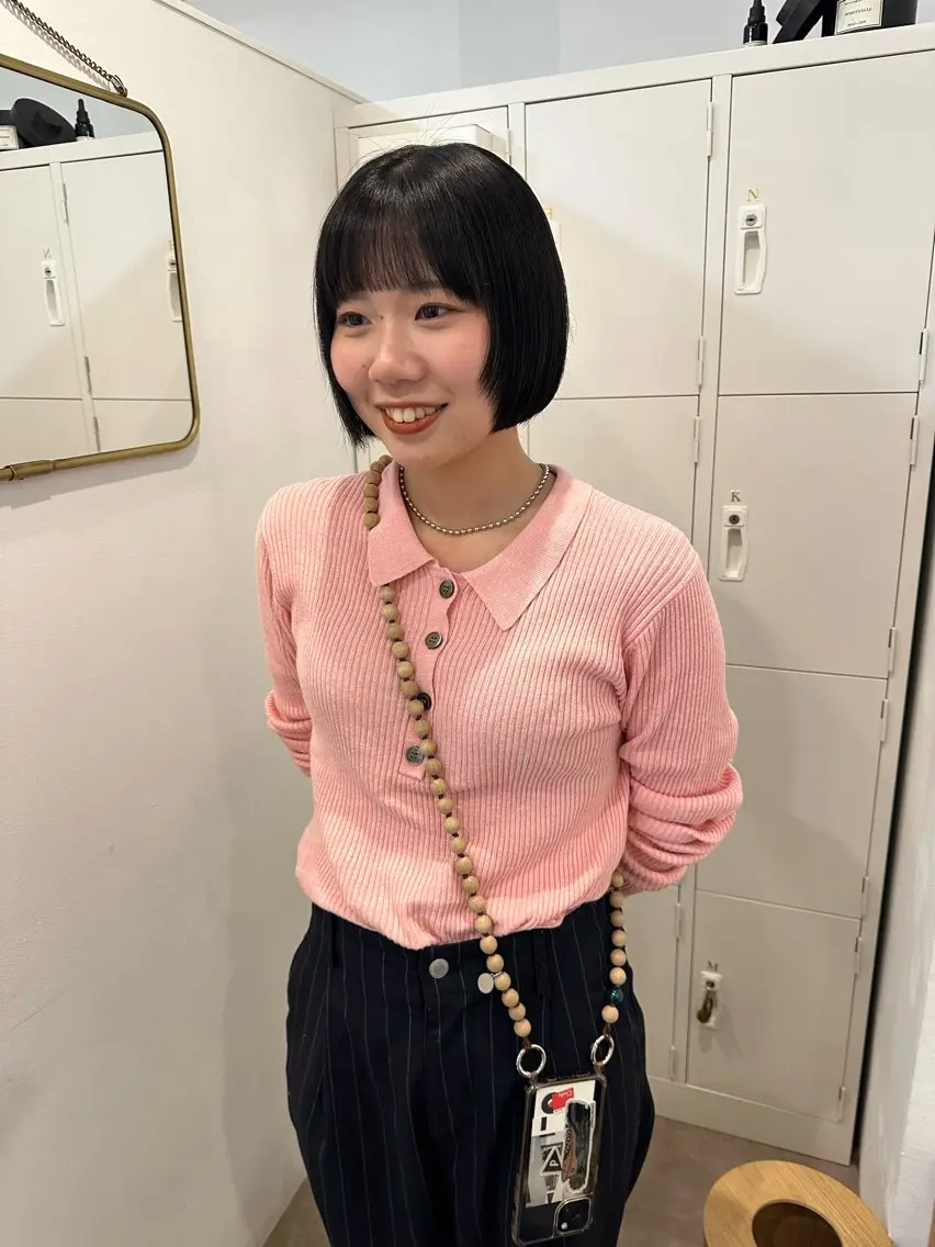 ミディアム カラー レイヤーカット カット ヘアカラー トリートメント 梅田/柔らかカラー/ オオハシ リナコのヘアスタイル