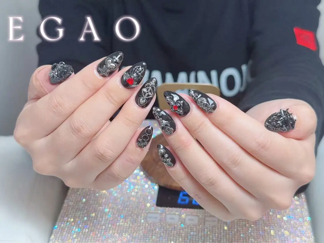 ネイル 長さ出し ジェルネイル 韓国ネイル マグネットネイル 持ち込み EGAO NAIL 錦糸町店のネイルデザイン