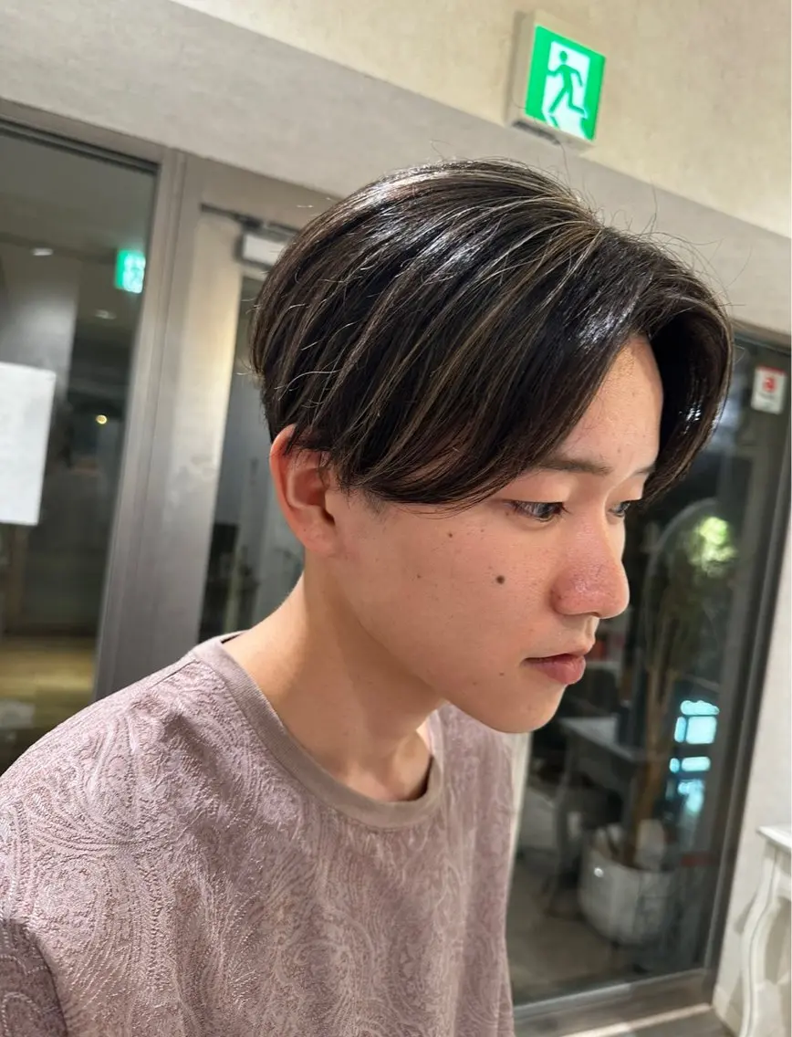 カラー メンズ メンズハイライト ハイライトカラー デザインカラー🎨 下北沢 / 磯部のヘアスタイル