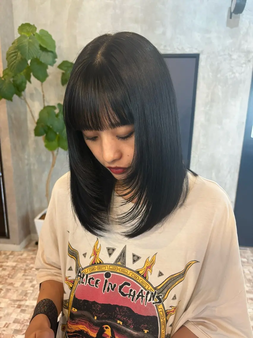 ミディアム カラー カット ヘアカラー トリートメント botan🪷☆*。 レ ナのヘアスタイル