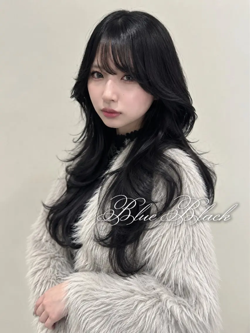 ロング カラー ヘアアレンジ レイヤーカット カット ヘアカラー トリートメント ヘッドスパ ヘアセット 韓国レイヤーカット /韓国トレンドカラーのヘアスタイル