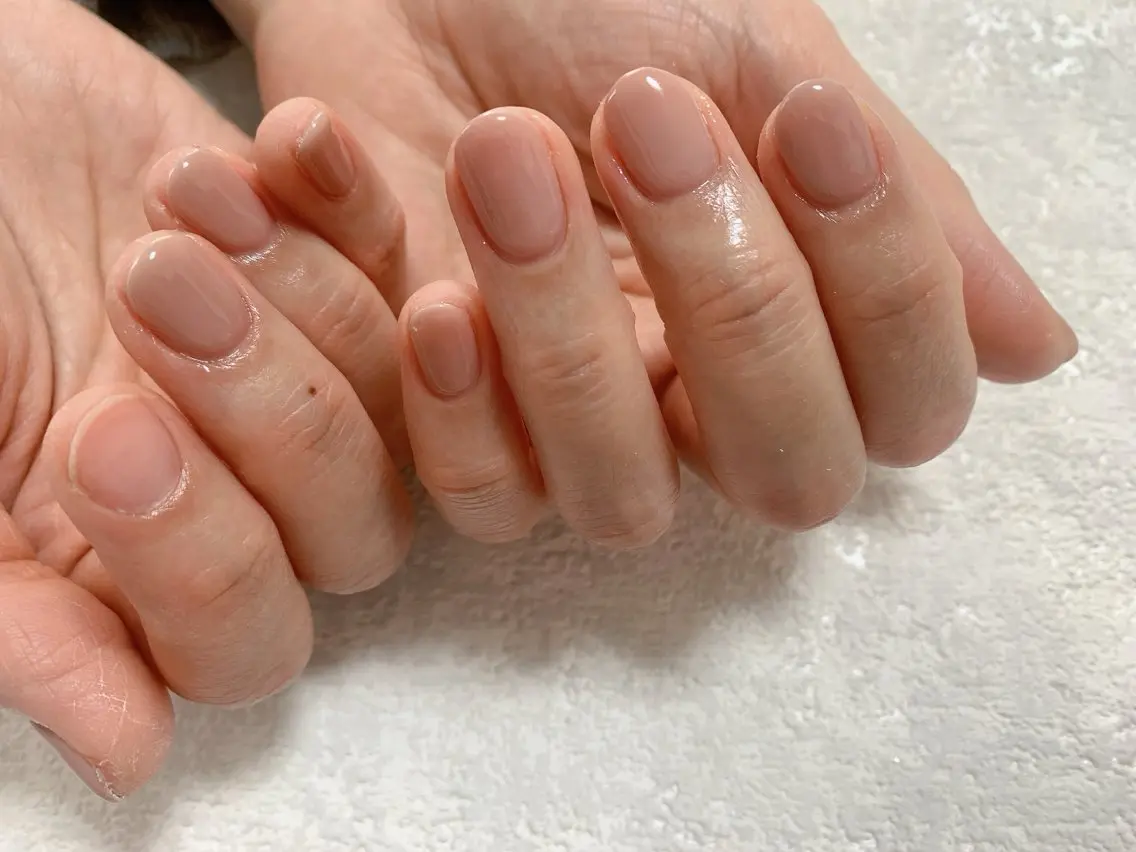 ネイル ジェルネイル 韓国ネイル メンズネイル ワンカラーネイル パラジェル kiki nail たまプラーザのネイルデザイン