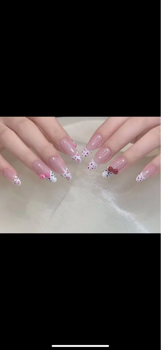 ネイル チークネイル 長さ出し フレンチネイル ガーリー 韓国ネイル sun nail池袋 モデル募集のネイルデザイン