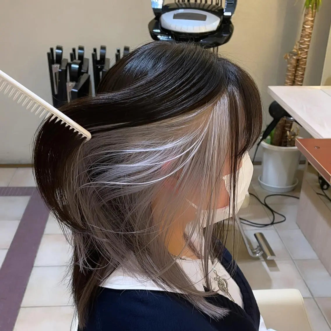 ミディアム カラー ブリーチ ケアブリーチ ヘアカラー トリートメント tet 店長 RIKITOのヘアスタイル