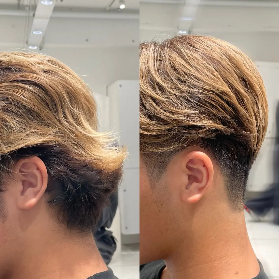 ショート カラー メンズ ブリ—チ🌈カラ— 🌀パ—マ🌿ちえのヘアスタイル