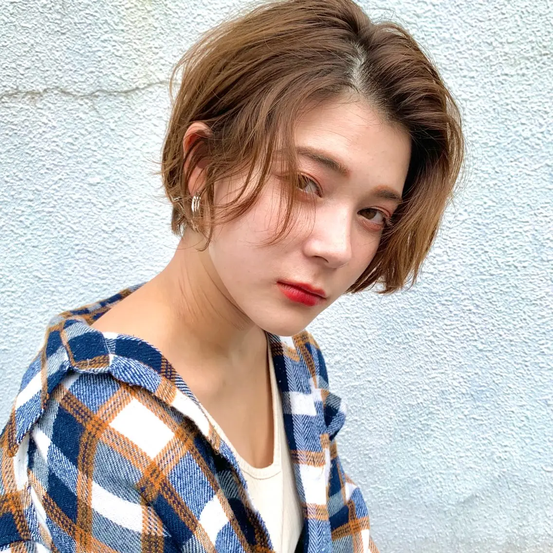 ショート カラー ハンサムショート ベージュカラー ショートヘア 大久保 佳那のヘアスタイル