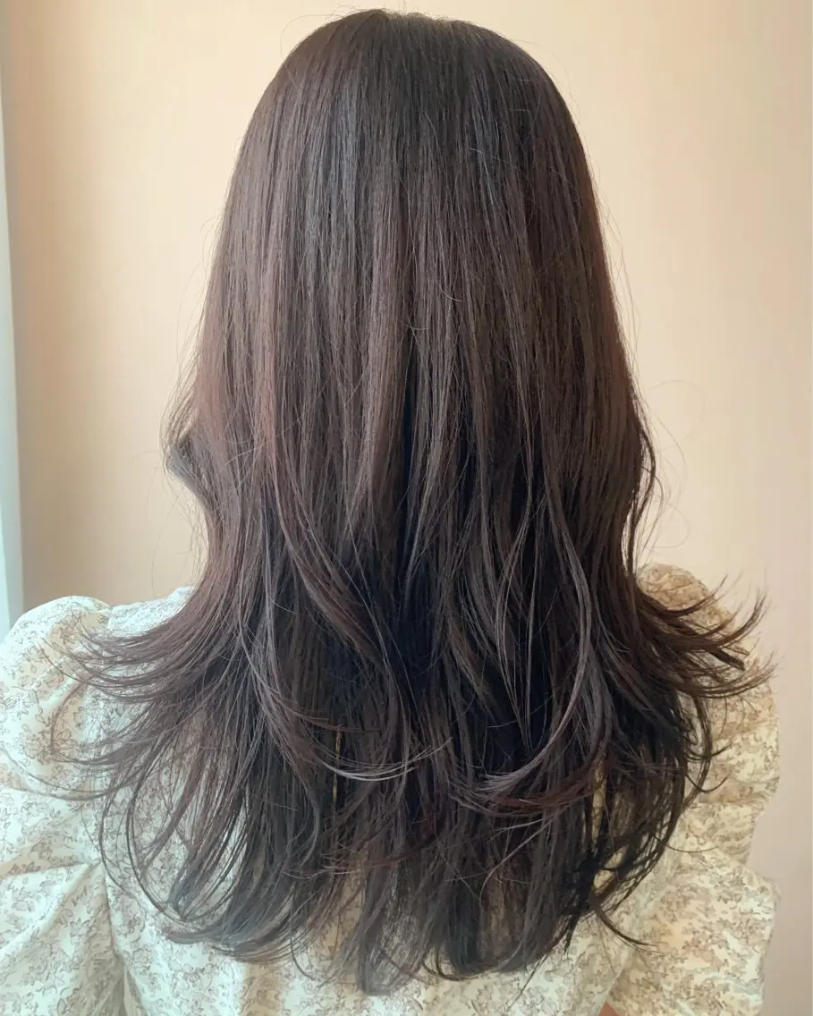 ロング カラー ブラウンカラー レイヤーカット hubhair レイヤー/透明感のヘアスタイル