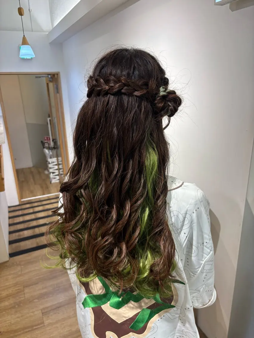 ロング ヘアアレンジ ヘアセット ️韓国ヘア/レイヤー カット❤️Yūkaのヘアスタイル