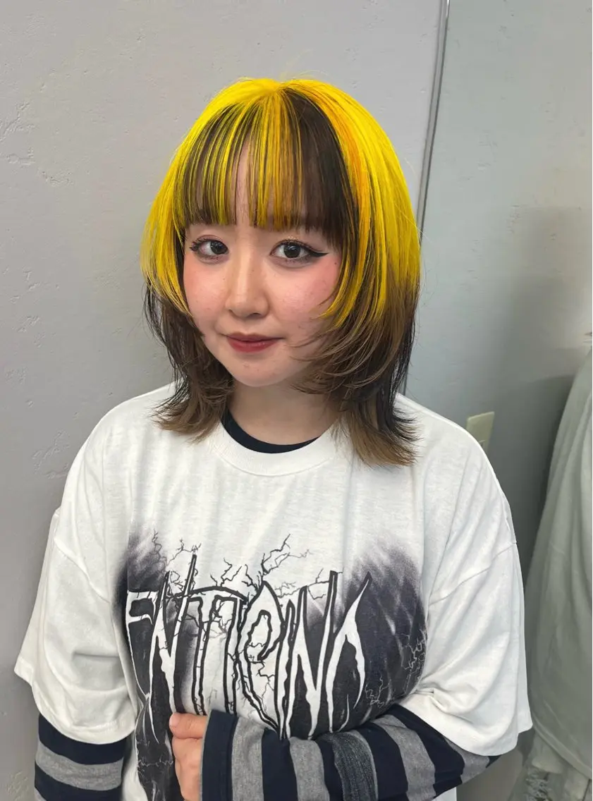 ミディアム mei ブリーチのヘアスタイル