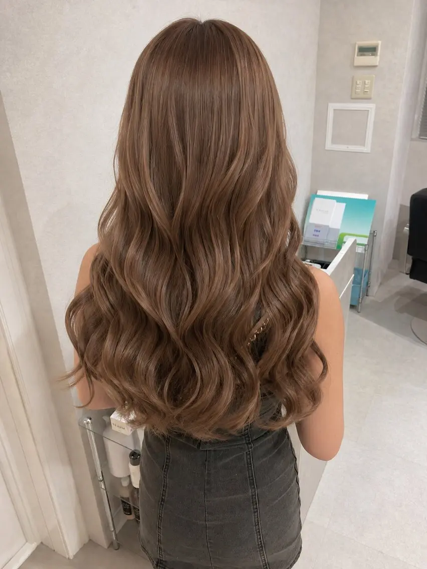 ロング カラー 新宿美容室 ダブルカラーのヘアスタイル