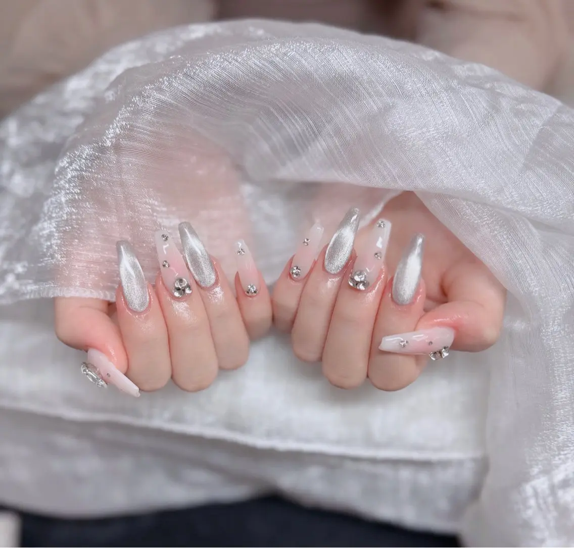 ネイル アートネイル 成人式 ジェルネイル ニュアンスネイル 夏ネイル ハンドネイル neco H.babynailのネイルデザイン