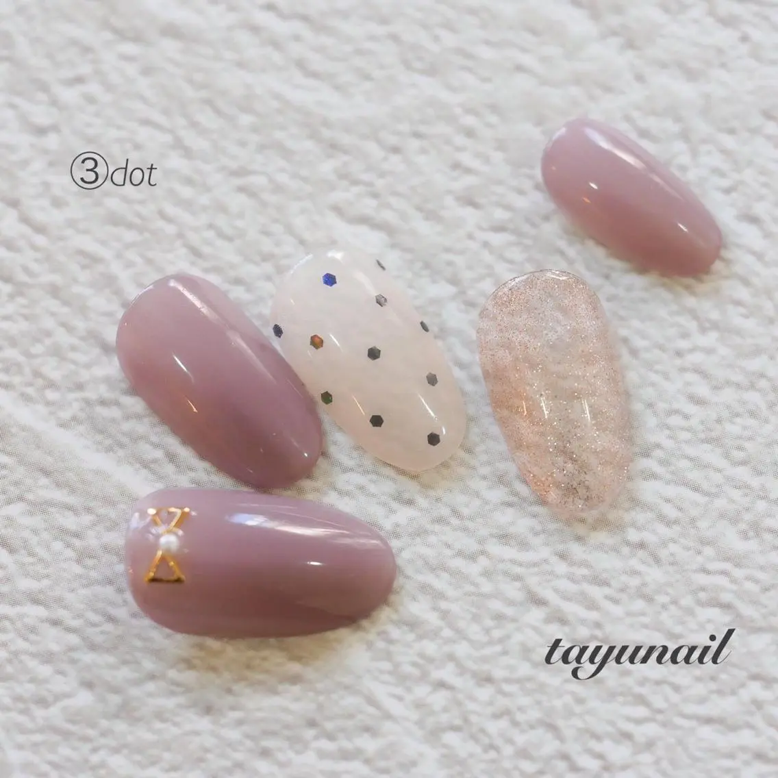ネイル アートネイル ブルー ドット フットネイル ジェルネイル ネイルサロン 【たゆnail】のネイルデザイン