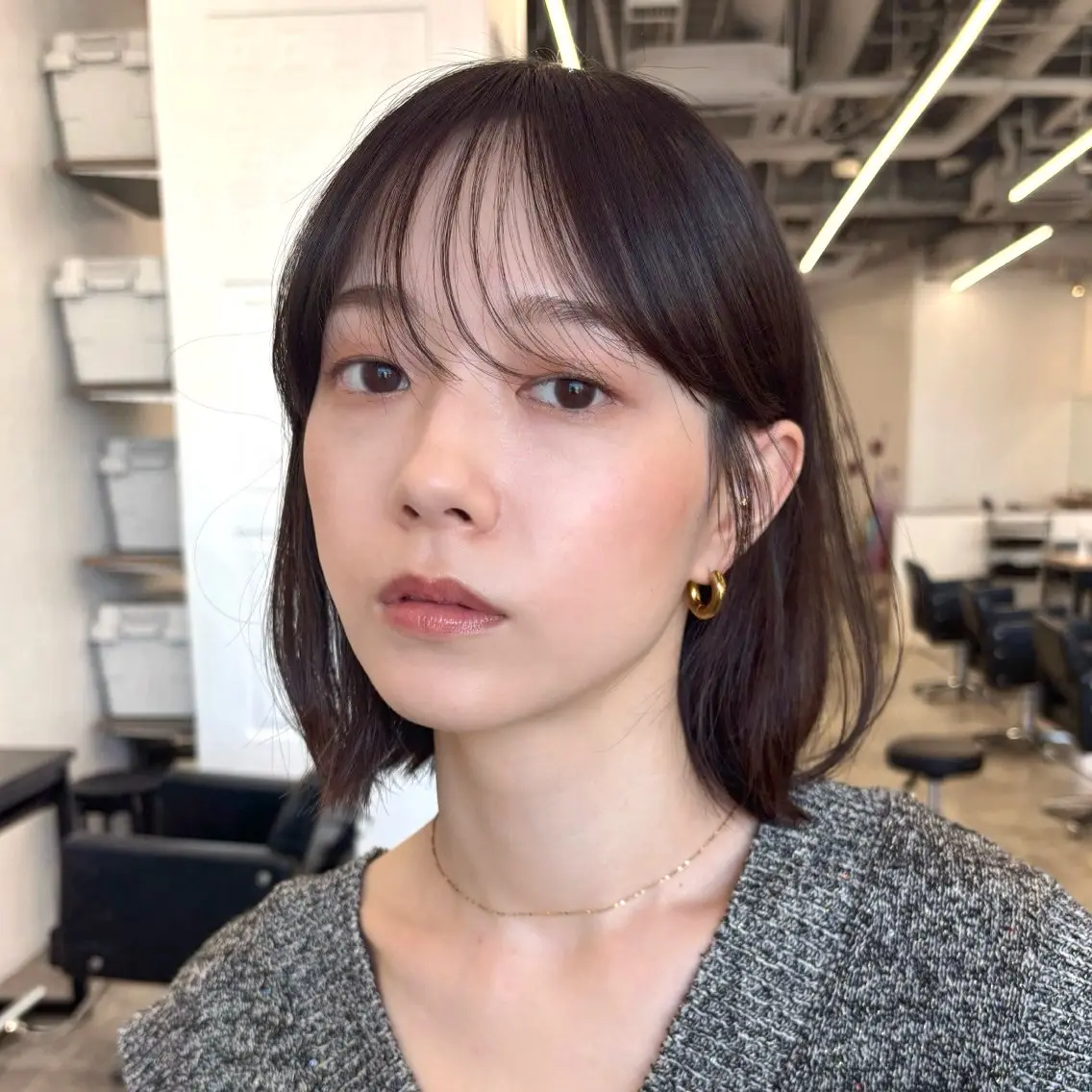 ショート カラー ボブレイヤー 透明感カラー ラベンダーカラー ボブ くびれヘア カット ヘアカラー トリートメント 顔まわり🥨レイヤー /透明感/水口舞奈のヘアスタイル