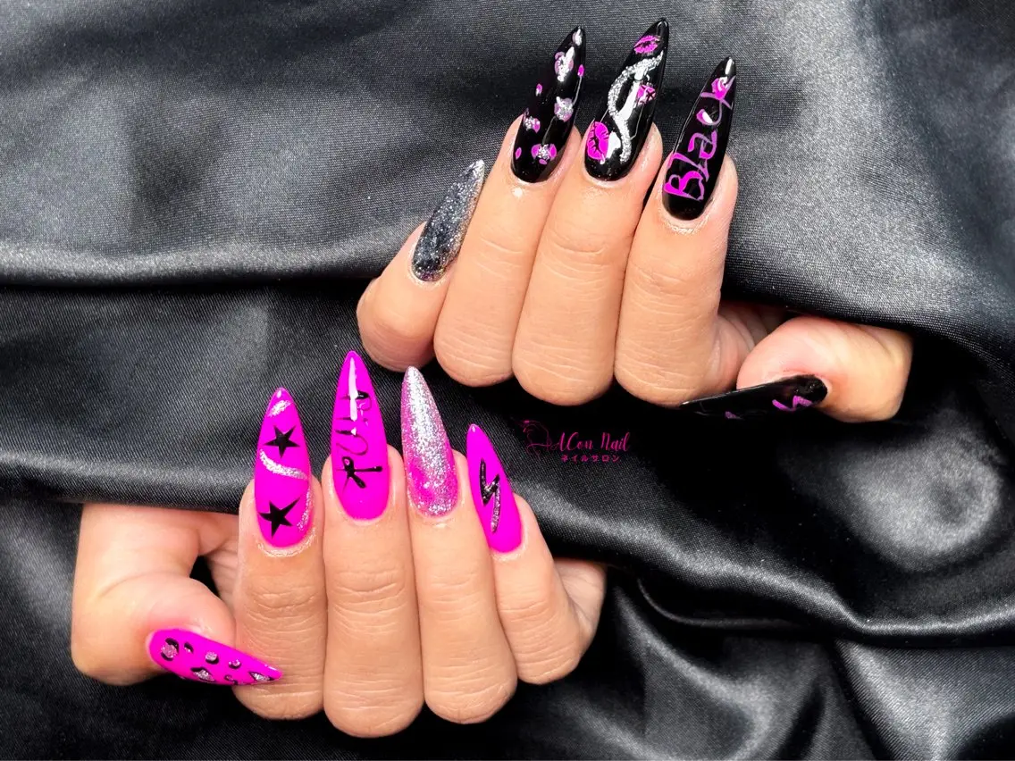 ネイル 桜ネイル 長さ出し フラワーネイル フレンチネイル ジェルネイル ハンドネイル ACon NailSalonのネイルデザイン