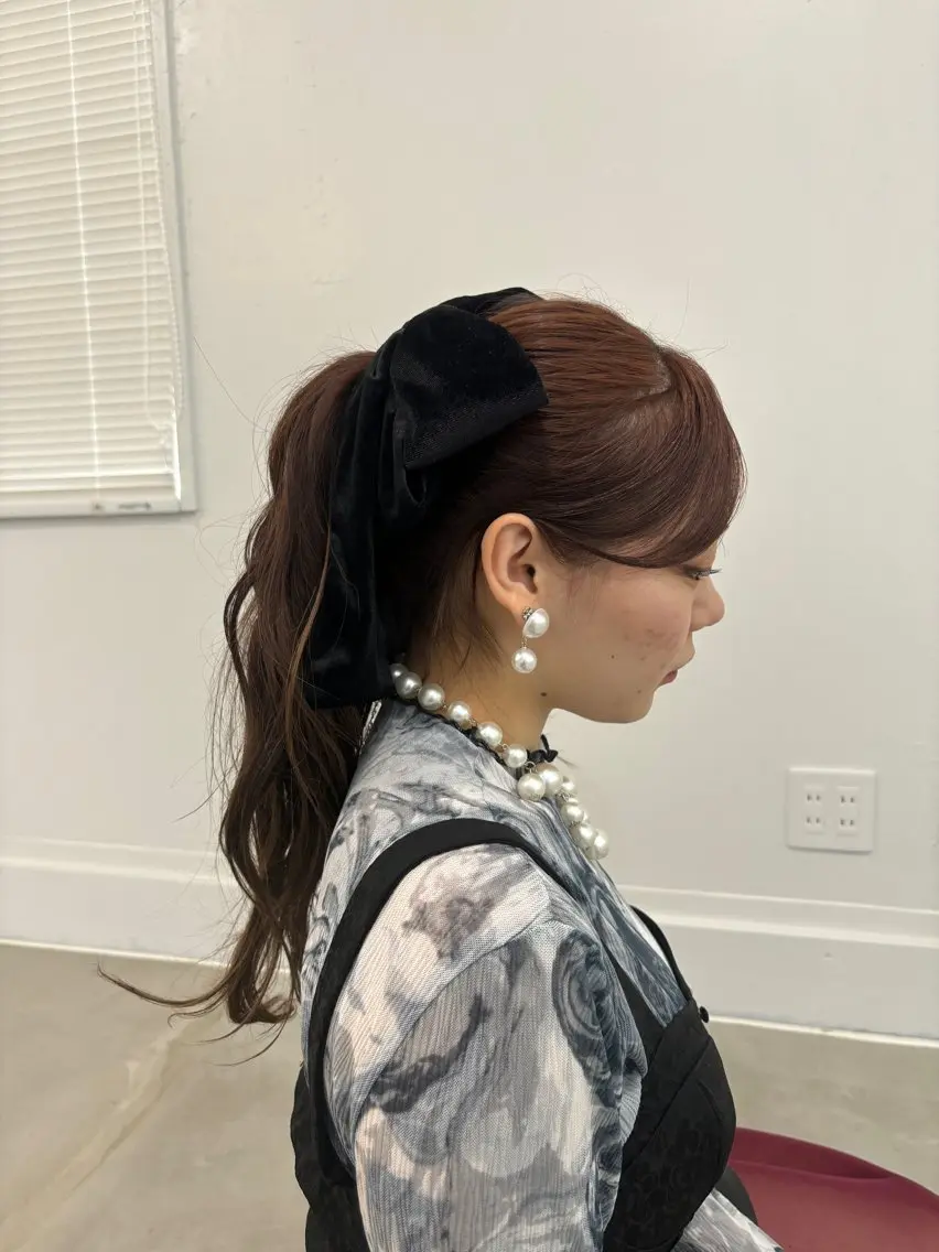 カラー ヘアアレンジ 髙木 藍紗のヘアスタイル