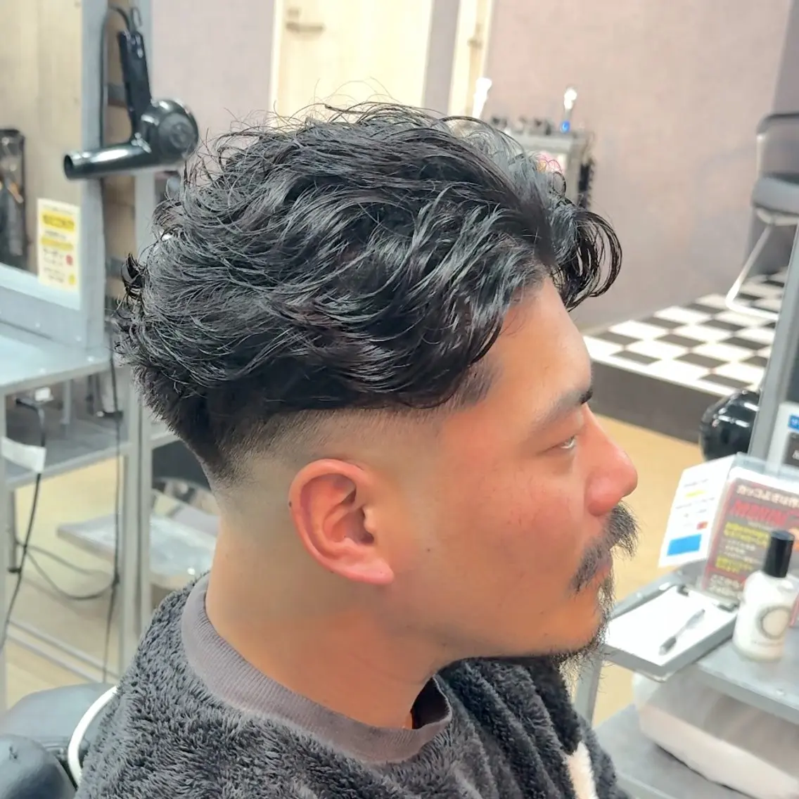 ショート パーマ ヘアアレンジ メンズ MENIN メンズ サロン 望月 涼太のヘアスタイル