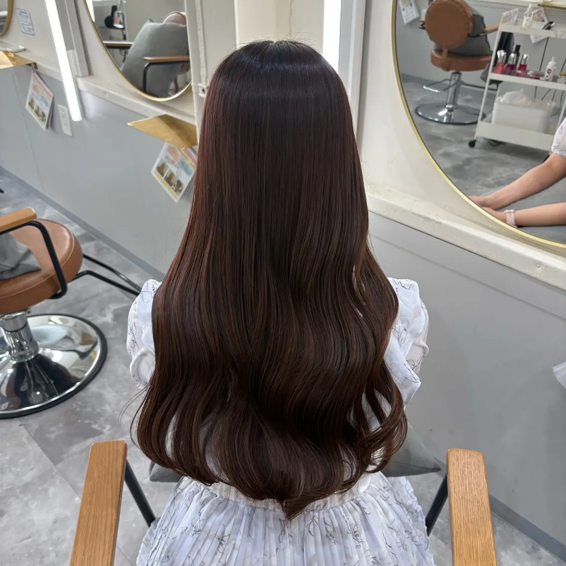 ロング カラー ブラウンカラー ピンクカラー スズナ♡ 透明感カラー✩.*˚のヘアスタイル