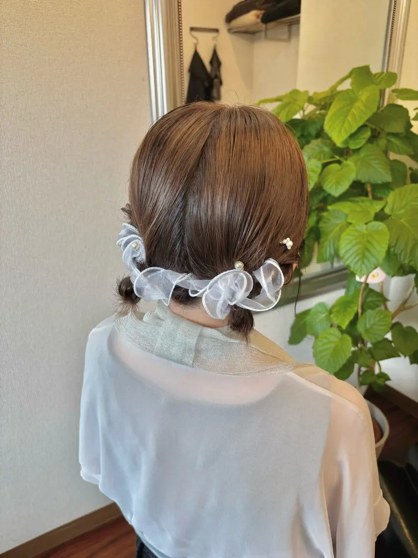 ショート カラー ヘアアレンジ ボブ ショートヘア ウルフカット ヘアセット yukimi .のヘアスタイル