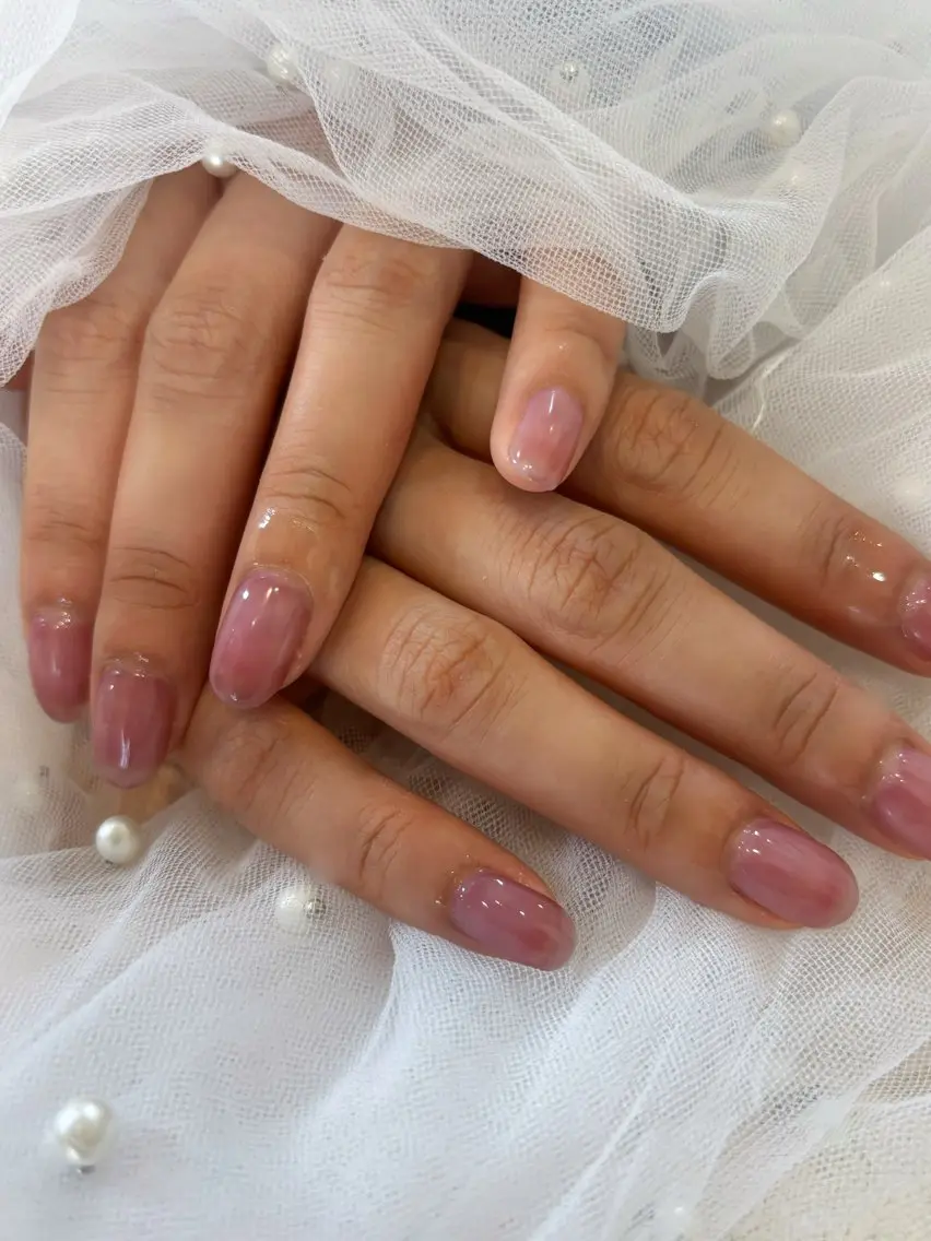 ネイル パープル ハンドネイル pro.m. さよのネイルデザイン