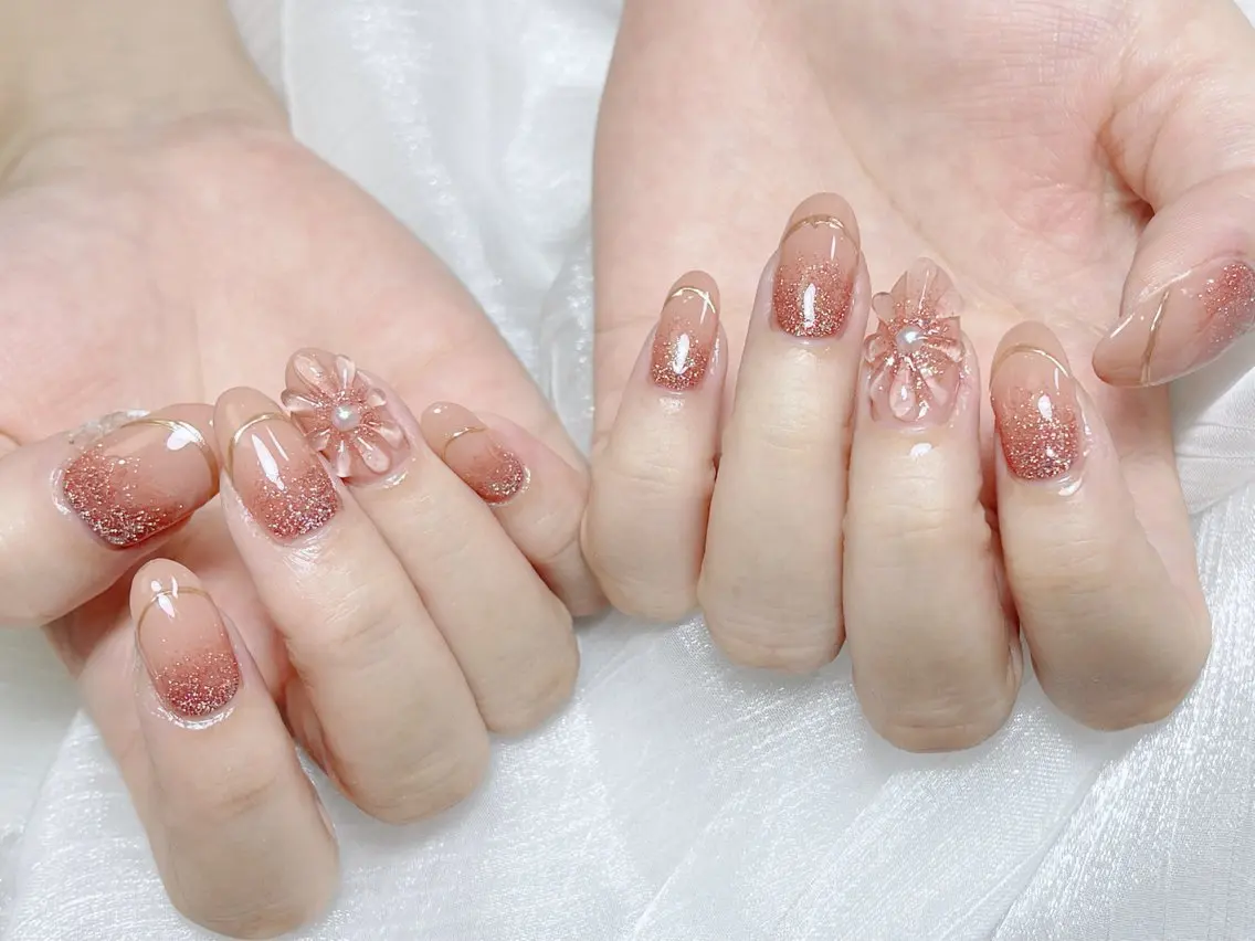 ネイル ハンドネイル 🎀ネイルサロン エクラYUI🎀のネイルデザイン