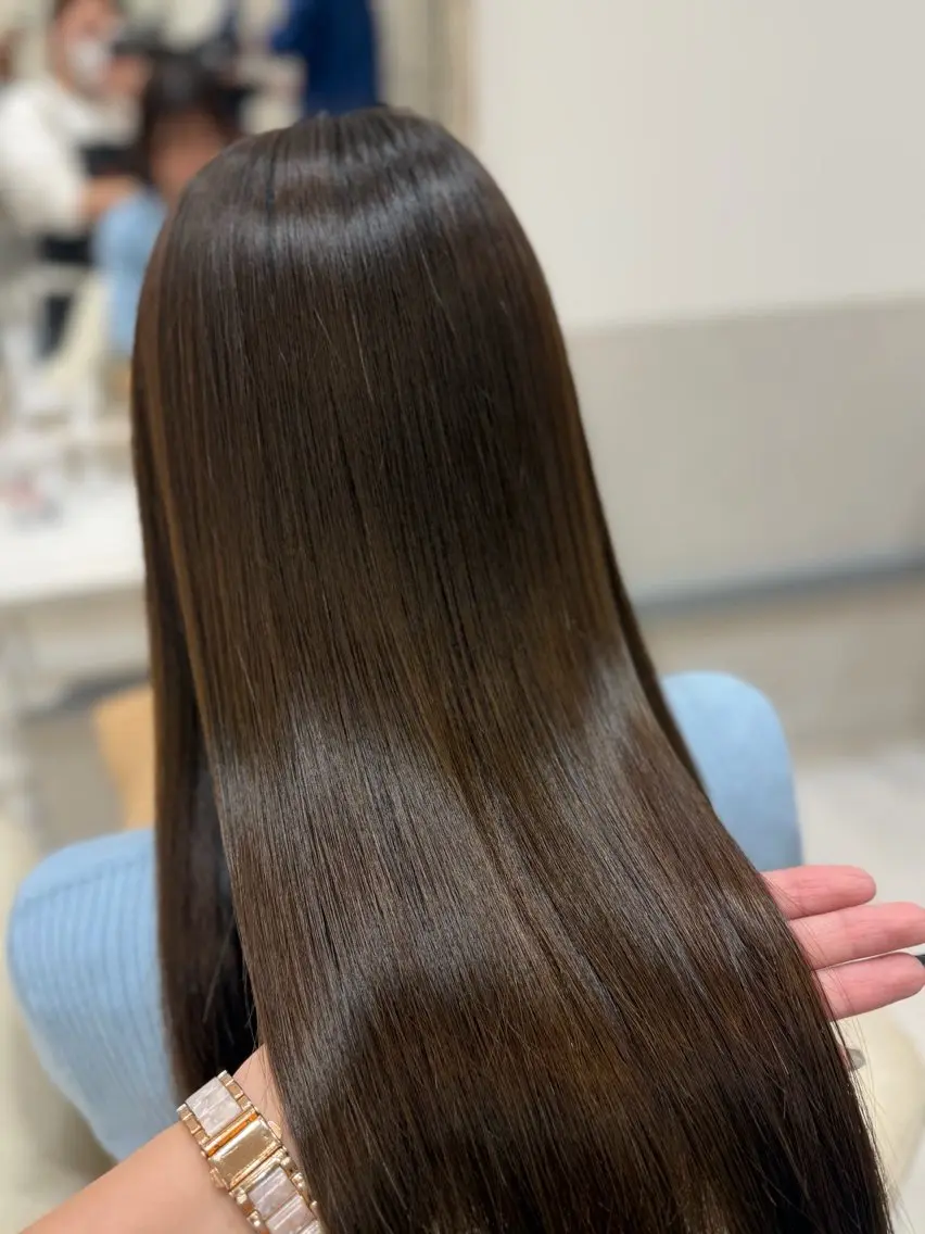 ロング カラー アッシュ アッシュブラウン ブラウンカラー カット ヘアカラー トリートメント MIO/天王寺/ 髪質改善/艶カラーのヘアスタイル