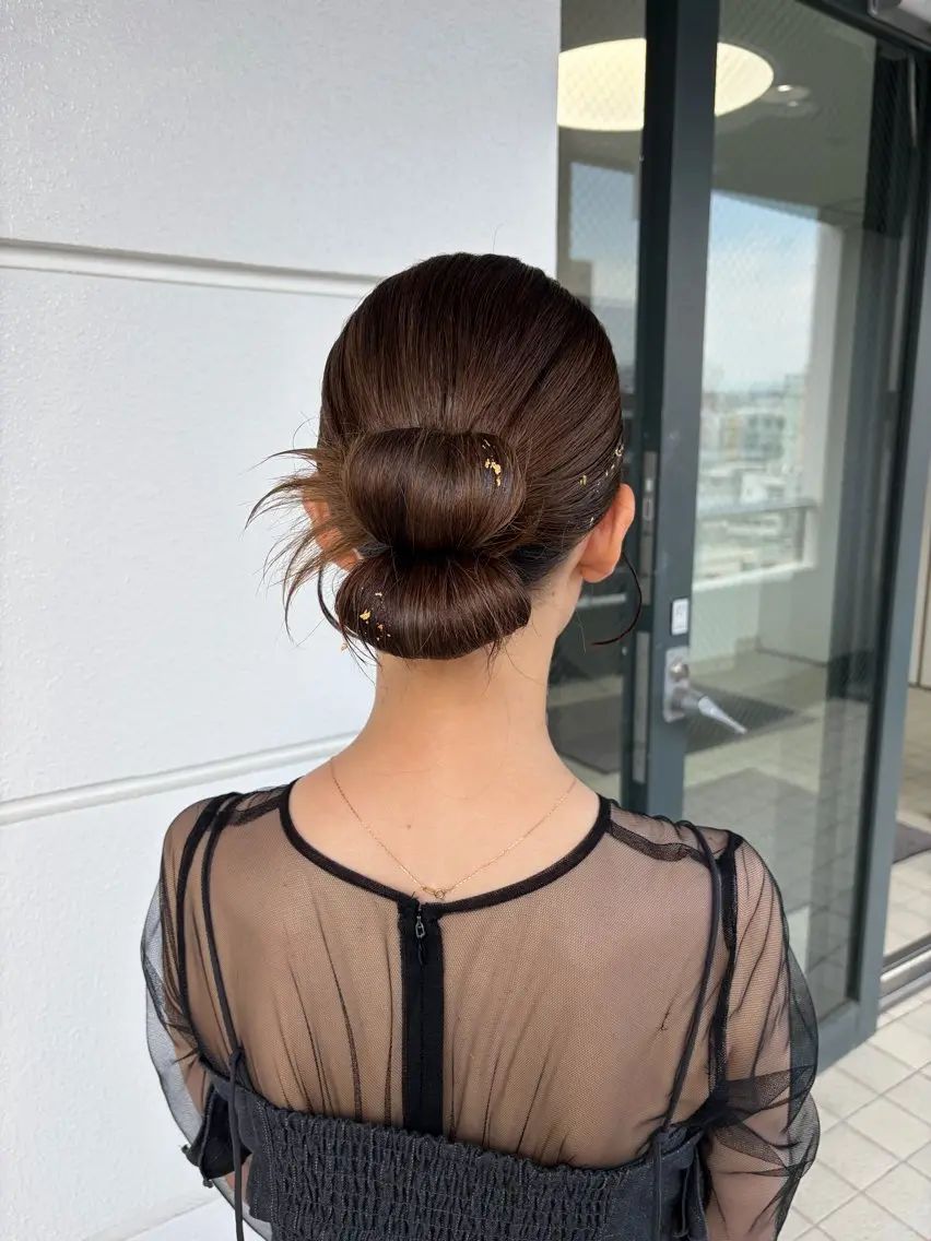 セミロング ヘアアレンジ ヘアセット 髪質改善特化🥣🫧 天神美容室のヘアスタイル