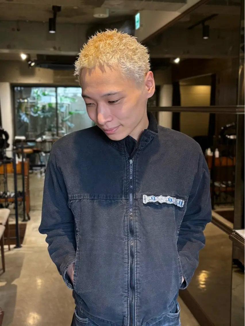 ショート パーマ メンズ メンズブリーチ メンズショート ショートヘア カット ヘアカラー パーマ 激安イージードリル 🔥平口はのんのヘアスタイル
