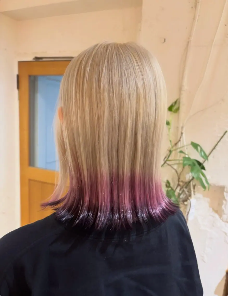 ミディアム カラー ベージュカラー デザインカラー ホワイトベージュ ✨️透明感･艶カラー ✨️RINのヘアスタイル