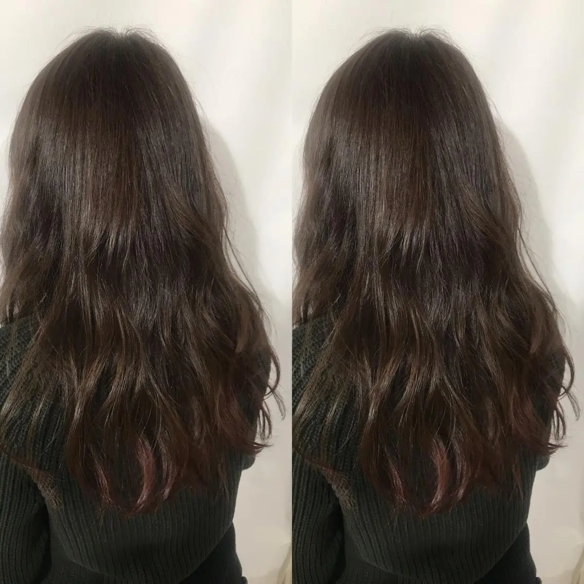セミロング カラー 小栗 麻衣のヘアスタイル