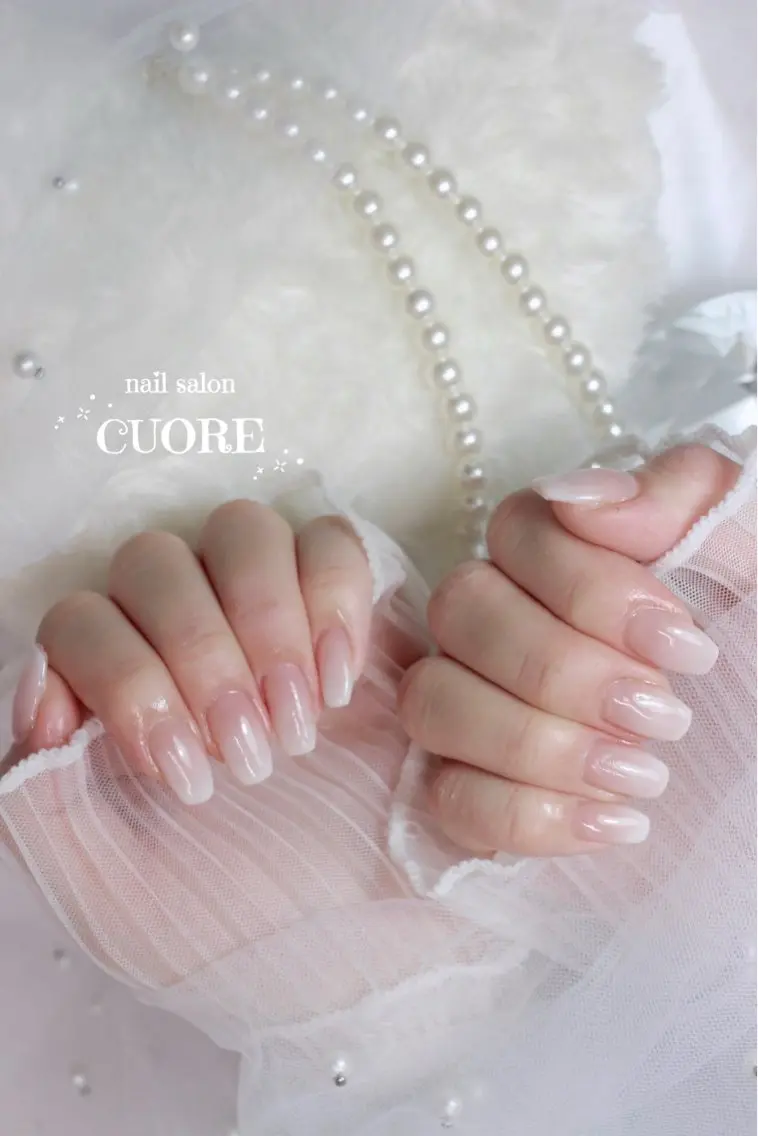 ネイル グラデーション オフィスネイル シンプルネイル nail salon CUOREのネイルデザイン