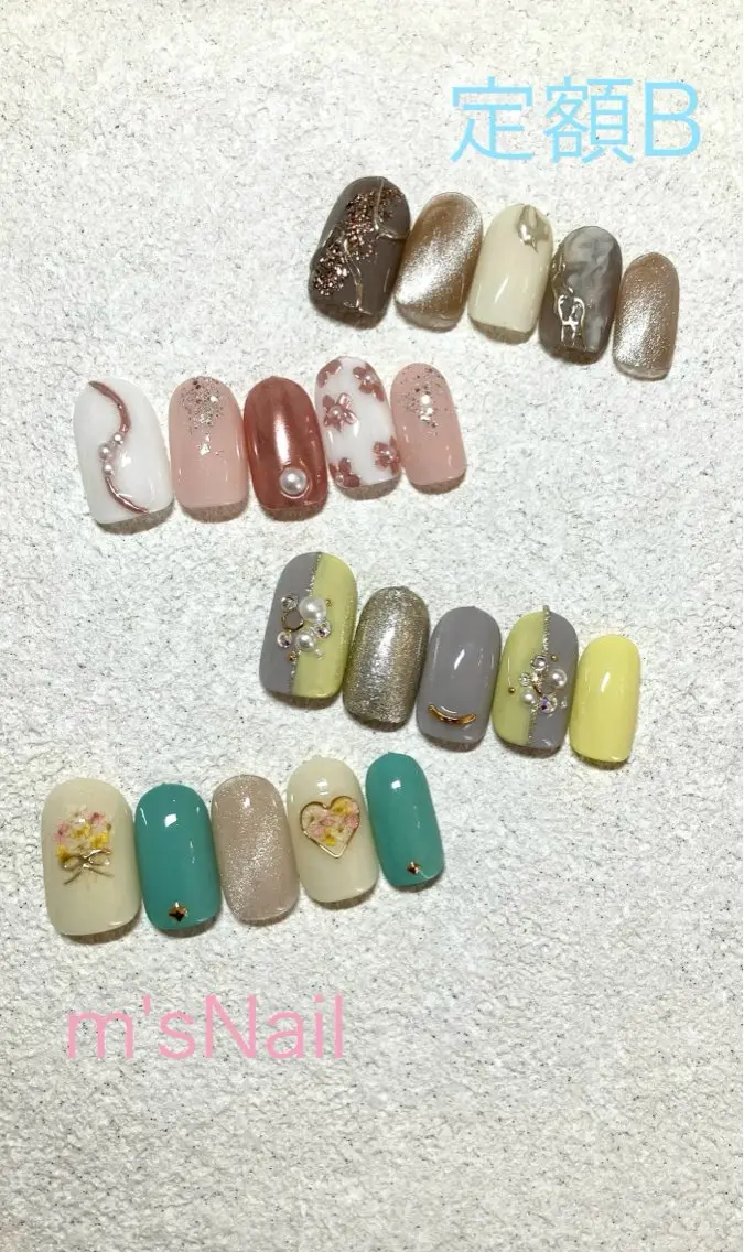 ネイル ジェルネイル パラジェル ハンドネイル m'sNail 福岡西区 ネイルのネイルデザイン