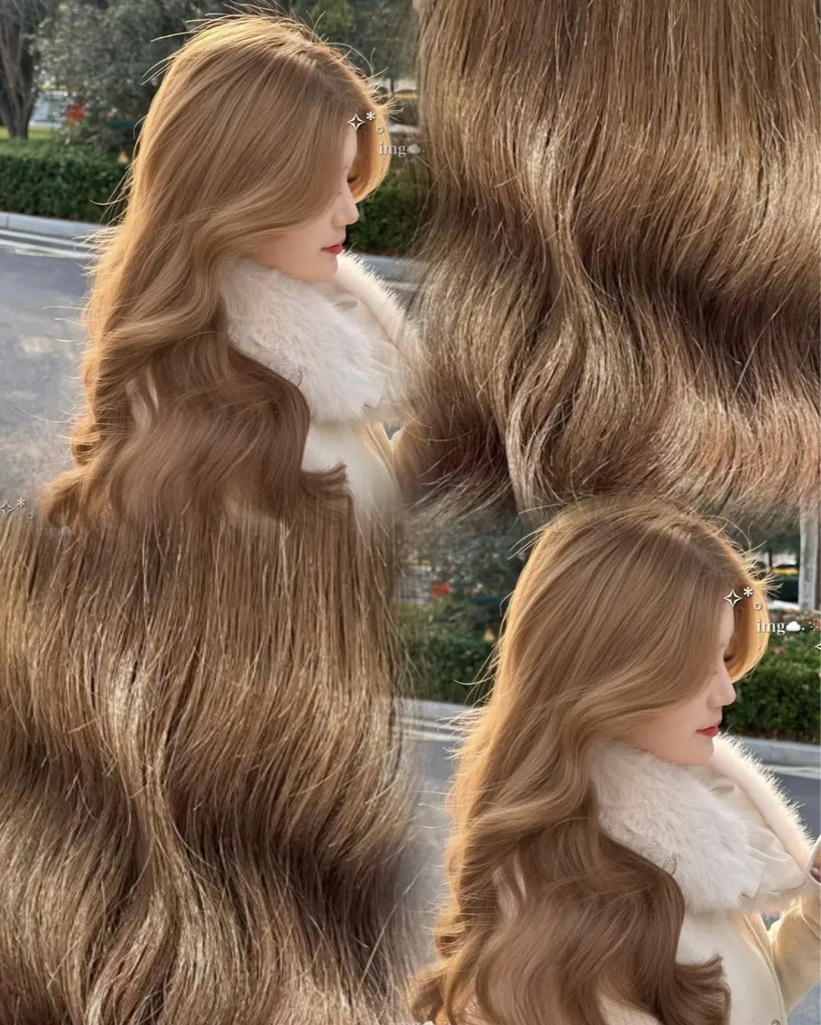 ロング カラー ヘアカラー 🧸レイヤー× ベージュ🥯カホ🍯のヘアスタイル