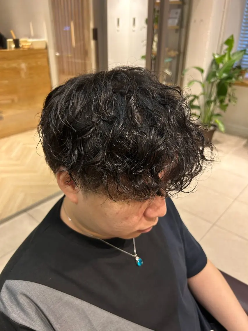 パーマ メンズ カット パーマ 🦋Misaki🦋 メンズパーマ/着付けのヘアスタイル