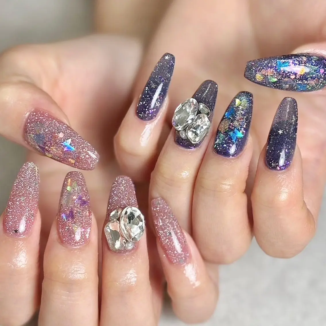 ネイル 長さ出し フラッシュネイル 持ち込み スカルプネイル &U新松戸 スカルプ パラジェルフィルインのネイルデザイン