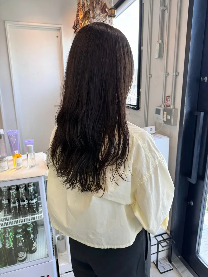ロング カラー パーマ カット パーマ 松坂 真衣のヘアスタイル