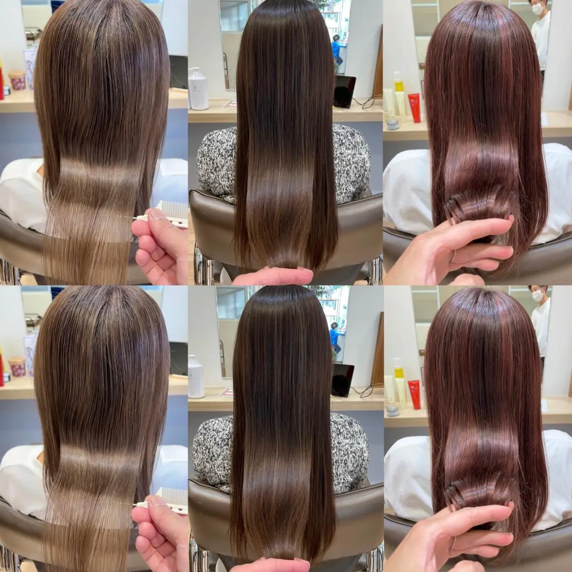 セミロング ハイライト 白髪ぼかしハイライト 💫ミネ ヒロシのヘアスタイル