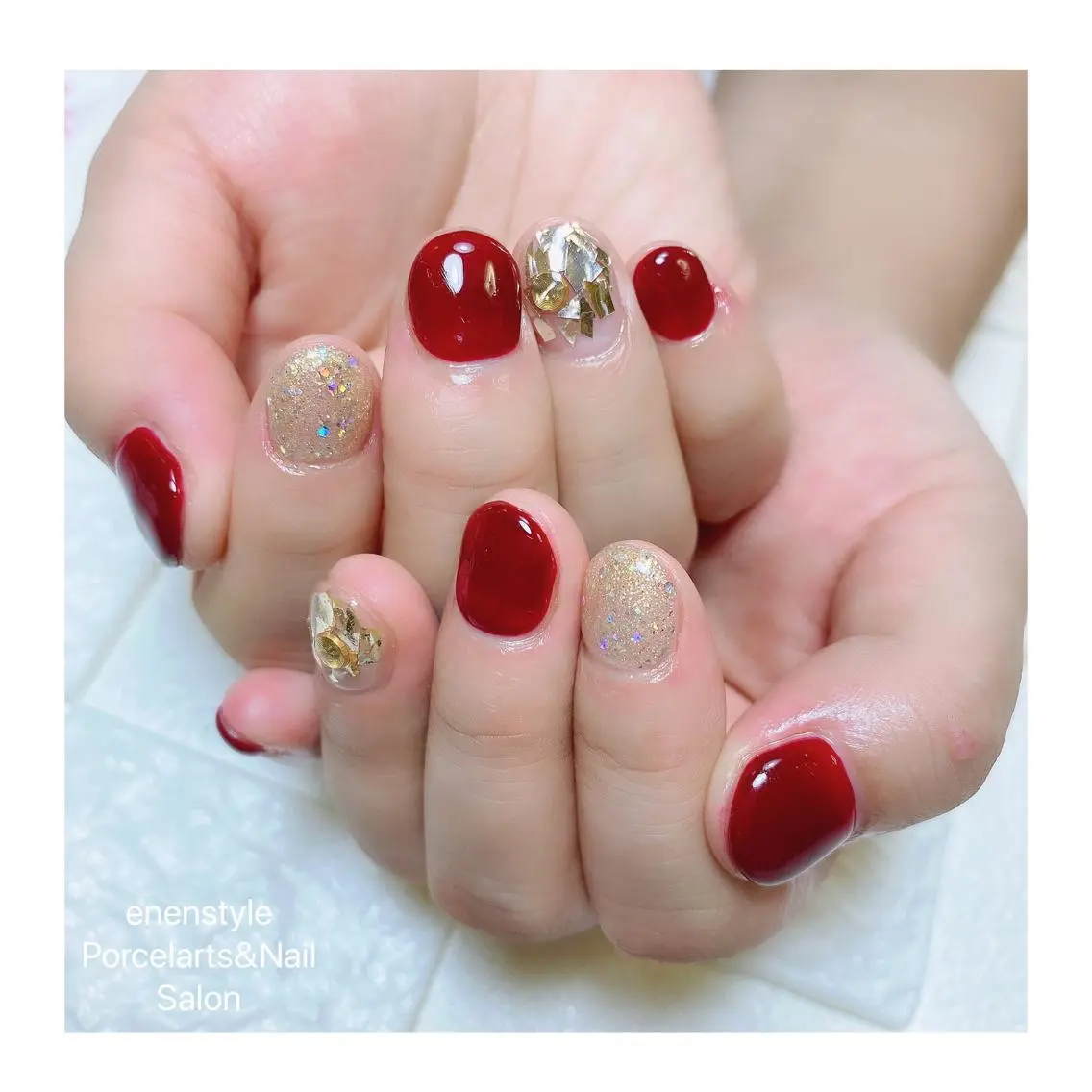 ショート ネイル ハンドネイル 🐾enen style 🐾のネイルデザイン