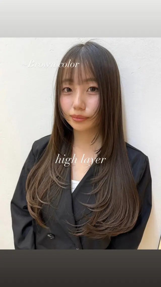 ロング カラー カット ヘアカラー トリートメント 透明感/レイヤー/ 縮毛矯正/ほのか🍪のヘアスタイル