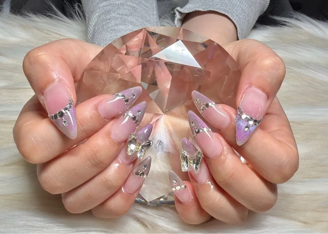 ネイル フラッシュネイル ジェルネイル グラデーション 韓国ネイル マグネットネイル ハンドネイル Nail&eye Belire 新宿のネイルデザイン