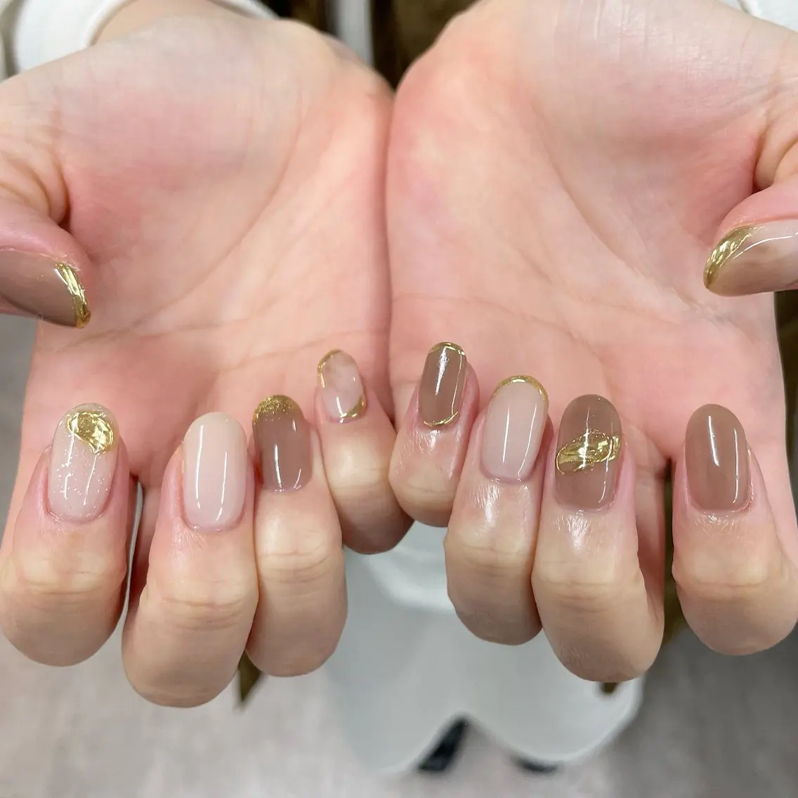 ネイル アートネイル 持ち込み ニュアンスネイル ハンドネイル Bianca川越西口 KITAZAKI🫧のネイルデザイン