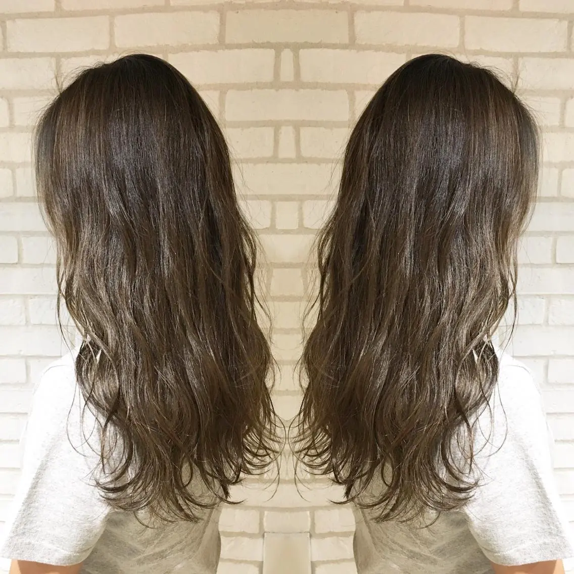 セミロング カラー アディクシーカラー ベージュカラー シルバー シルバーベージュ ヘアカラー トリートメント 佐藤 高徳のヘアスタイル