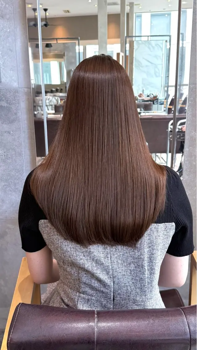 ロング 髪質改善 トリートメント カット トリートメント レイヤーカット× 髪質改善カラー　片山のヘアスタイル