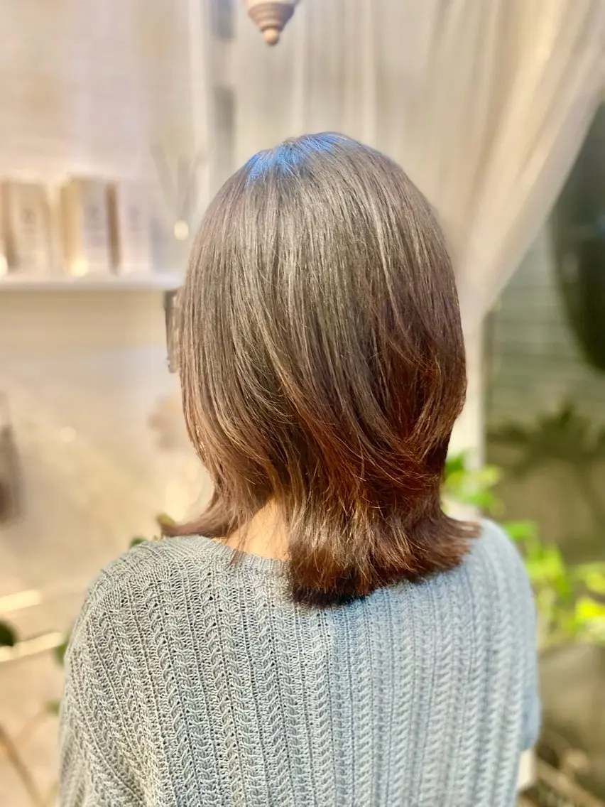 ミディアム 内田 隆也のヘアスタイル