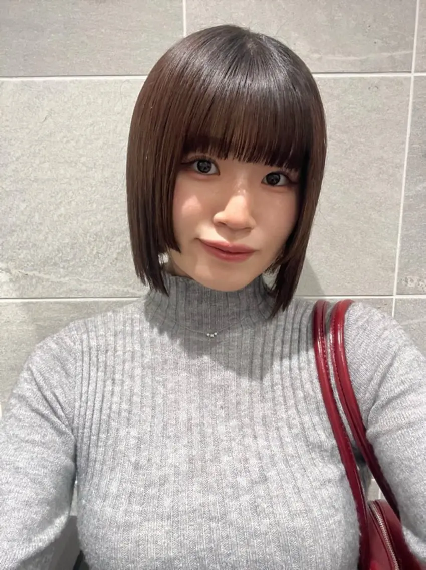 ショート カラー カット トリートメント 縮毛矯正×ボブ職人 【圧倒的朝楽ボブ】のヘアスタイル