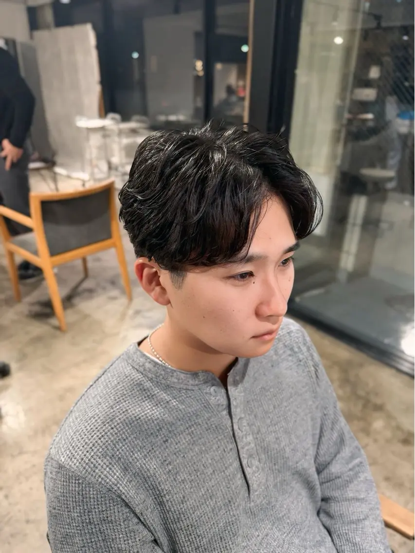 パーマ メンズ フェザーパーマ メンズパーマ メンズパーマ 特化/中川拓也のヘアスタイル