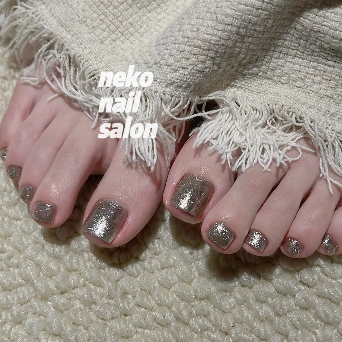 ネイル フラッシュネイル フットネイル フットネイル neko nailのネイルデザイン